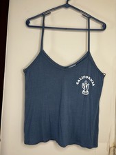 Women's H.I.P. California Cactus Blue Swing Camisole Tank Top Size M Made in USA