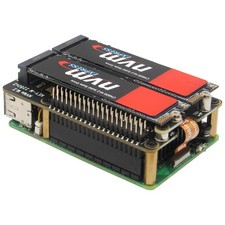 X1004 PCIe to Dual M.2 HAT NVMe 2280 SSD Board for Raspberry Pi 5