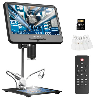 Microscopio digital 10.1'' LCD con luz 32G para reparación y monedas