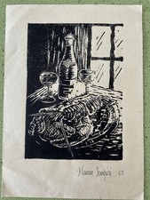 Lithographie gravure Nature morte homard original Flavien SEMPERE 14 x20,5 signé