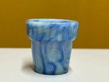 Braun & Corwin Akro Agate | True Thumb Pot  1 1/4 Inches Blue Slag Glass