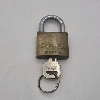 Abus N 55/40 Padlock, Keyed Different, Standard Shackle, Rectangular Brass