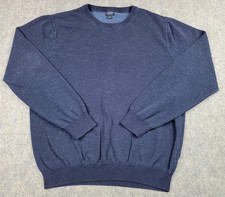 J Crew Sweater Mens Large Blue Crewneck Pullover Lightweight Cotton Casual