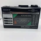 Sony Walkman WM-F18 AM/FM Cassette Player Auto Reverse Tested Works No Cover vtg