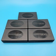 Lot of 5 Authentic OEM Nintendo DS 2 Game Cartridge Black Plastic Carrying Cases