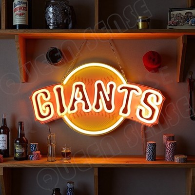 16''x9'' San Francisco Giants Logo LED Neon Sign With Dimmer USB Powered Light