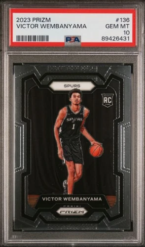 2023-24 Panini Prizm - Victor Wembanyama #136 (RC) SA Spurs PSA 10 GEM MINT!