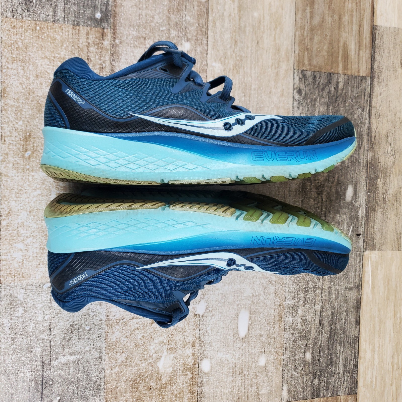 Saucony Ride ISO 2 Womens Shoes Sz 7 Running Athletic Blue Aqua Lace-Up Sneakers thumbnail 7