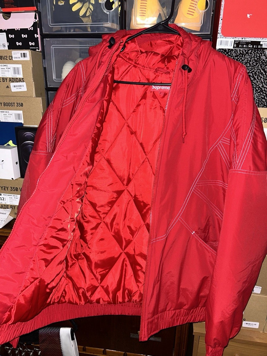 Supreme Zig Zag Stitch Puffy Jacket FW18 size Large NEW | eBay