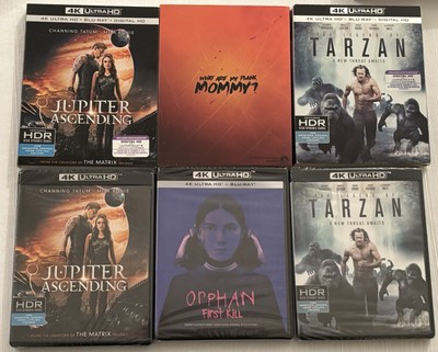 Orphan First Kill + Tarzan + Jupiter Ascending 4K UHD Bluray Lot W/ Slipcover