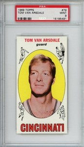 1969 TOPPS #79 TOM VAN ARSDALE PSA 9 MINT ROOKIE CARD CENTERED ULTRA HIGH END