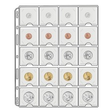 Coin Sleeves for 2x2 Coin Flips, 10 Sheets Cardboard Coin Holder  Acid-Free