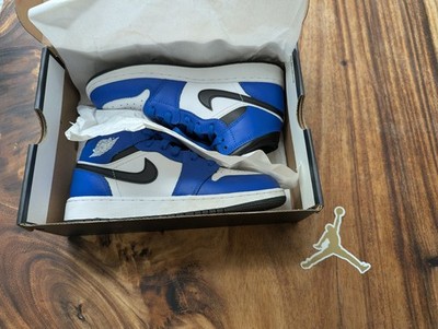 Jordan Air Jordan 1 Mid (GS) Game Royal Blue/White/Black Leather Sneaker 5.5Y