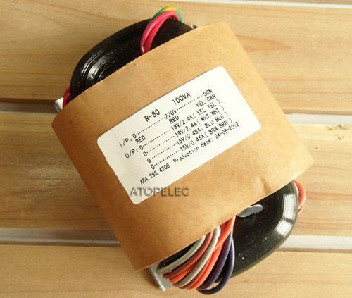 220V 100W R-Core Transformer for Audio Amplifier DAC - Selectable Outputs - Picture 2 of 9