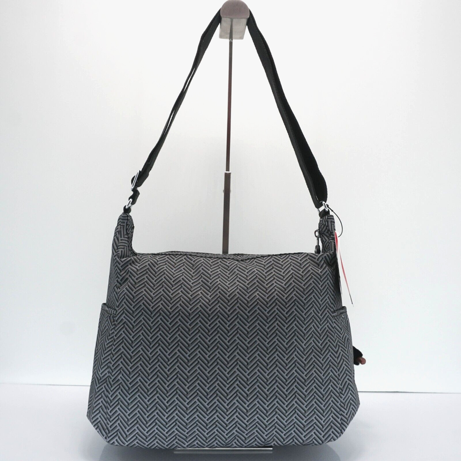 Kipling Alenya Crossbody Shoulder Bag HB6629 Polyester Urban Chevron Grey NWT image 3
