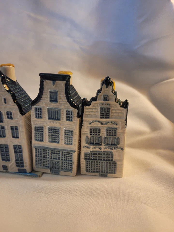 KLM Bols Azul Delf Canal Casa Botellas Juego de (4) #53,23,2,20 Vacías Foto 3 de 4