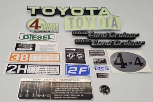 Decals and emblems set Fits Toyota land cruiser fj40 /43 5 speed shift plate - Bild 2 von 9