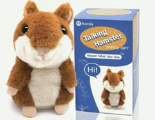 Homily Talking Hamster Repeats What You Say Plush Animal Toy Electronic Hamst...