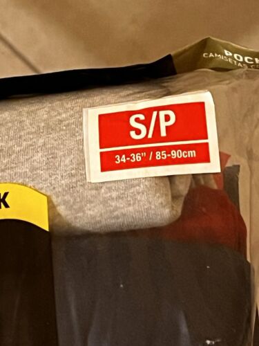 Hanes 6-Pack Pocket Tee Men's T-Shirt Soft, Breathable Assorted Colors Small S/P - Picture 2 of 3
