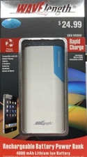 Wave Length Power Bank Portable 4000mAh Portable Mobile Cell Phone Charger