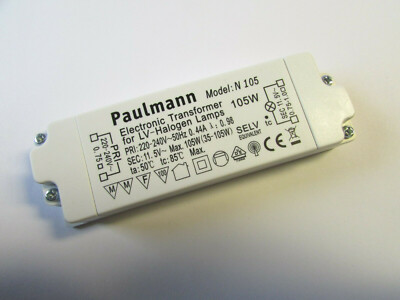 Originaler Paulmann N 105 Halogen 12V 35-105W Transformator flach Trafo Dimmbar