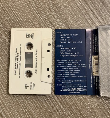 Vintage Jim Chappell Dusk Piano Music Cassette Tape Spirit Prince Solos 1986 - Picture 10 of 11