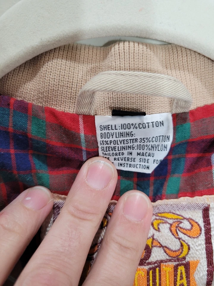 Chaqueta Baracuta Bomber 319 Van Heusen para niños talla M azul marino manga larga ropa de calle Foto 4 de 4