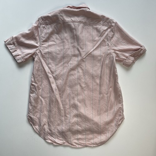 BABATON Aritzia Short Sleeve Utility Shirt Womens Small Pink Stripe Roll-Up - Picture 6 of 11