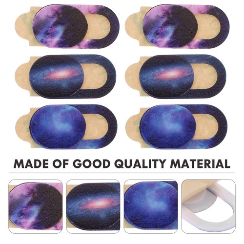 6Pcs Web Camera Lens Caps Webcam Lens Shutter Caps Privacy Stickers - Afbeelding 7 van 12