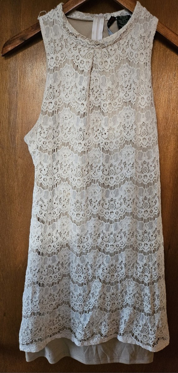 fire los angeles lace dress Fire Los Angeles | Dresses | Fire Los Angeles Size S Cream Lacy Mini Dress