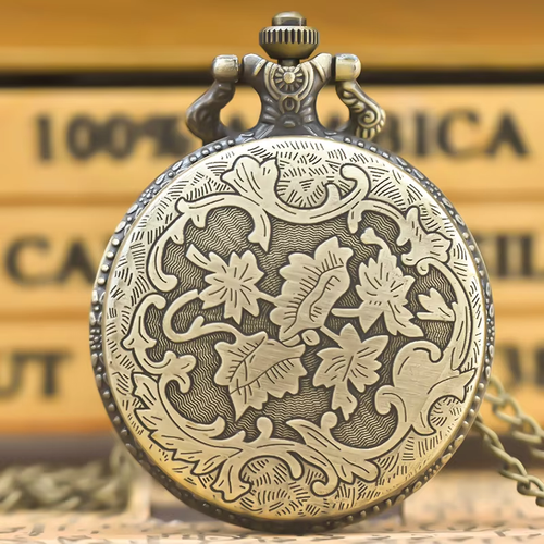 The Dome of the Rock Al-Aqsa Moquse Bronze Classic Islamic Pocket Chain Watch - Picture 3 of 9