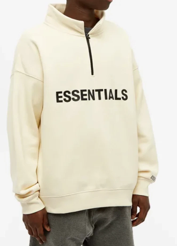 Fear Of God Essentials Cream Half-Zip (XL) | eBay
