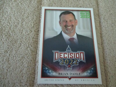 Decision 2022 Election Day Lime Green Foil Brian Dahle Card #169 Serial #1/2