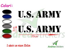Adesivo scritta US ARMY - 2 pezzi  vinile adesivo stickers decal tuning off road