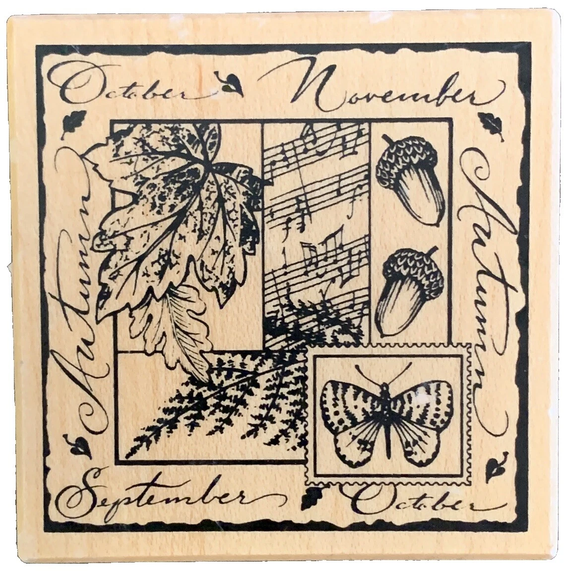 Autumn Leaves Animals & Insects Cross Stamps