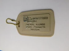 KR INDUSTRIES INC. KEYCHAIN KEYRING ID TAG CHICAGO MOULDED RUBBER PARTS