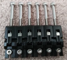Floyd Rose Lic BLACK Tremolo Bridge 6 SADDLES STAINLESS STEEL Screw Block Guitar