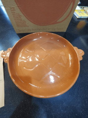 Vintage Mid-century Terra Cotta Serving Tray By Bortner & Bortner USA Pottery