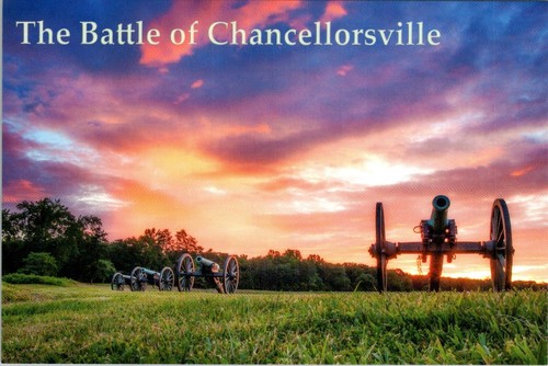 The Battle of Chancellorsville Fairview Virginia cannon photo postcard