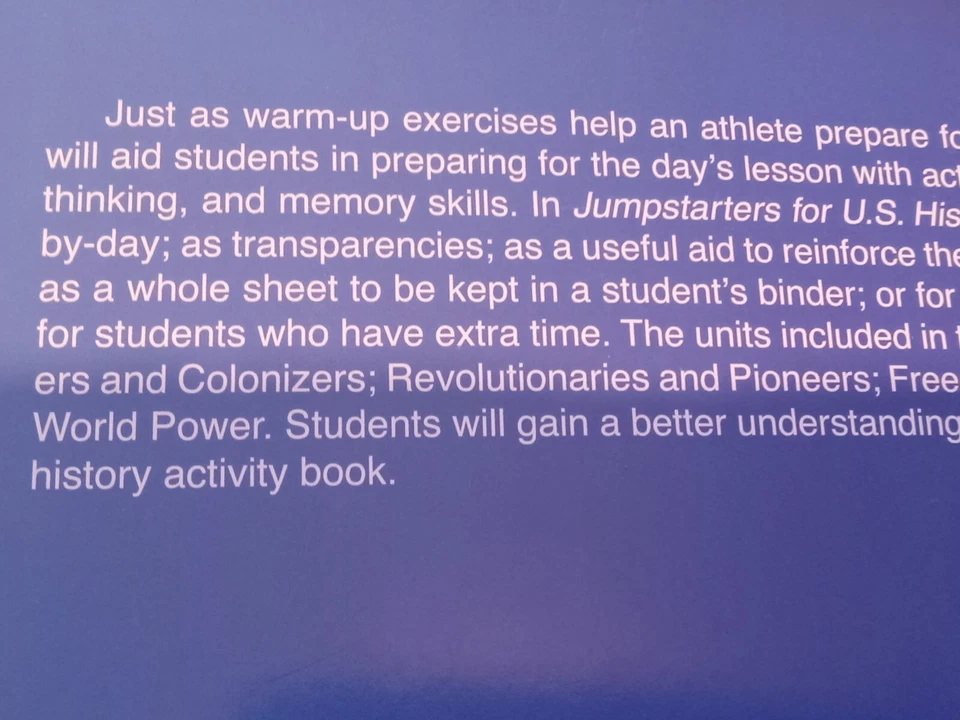 Homeschooling U S History Grades 4-8 Short Daily Warmups For The Classroom - Image 3 of 4