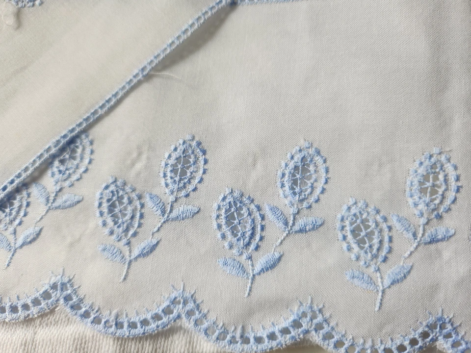 bordure galon feston bleu broderie au mètre sur 8,5 cm B6 - Photo 4/4