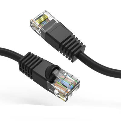 6Ft CAT6 UTP Ethernet Network Booted Cable Black