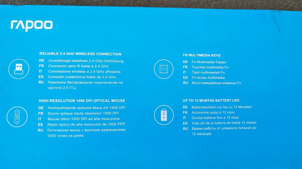 New Rapoo X3500 Multi-mode Wireless Keyboard & Mouse Combo Set - Image 2 of 4