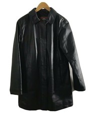 Marc Mattis Womens Black Genuine Leather Jacket Full Zip, Fully Lined Size Small