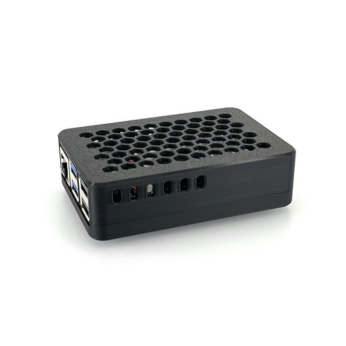 Raspberry Pi 5 Case, Custom 3D Printed with Silicone Bumper Pads, Black - Picture 3 of 24