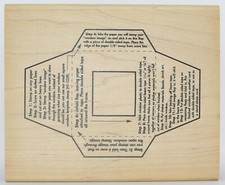 SMALL SQUARE SHAKER BOX TEMPLATE Wood Mount Rubber Stamp ART GONE WILD