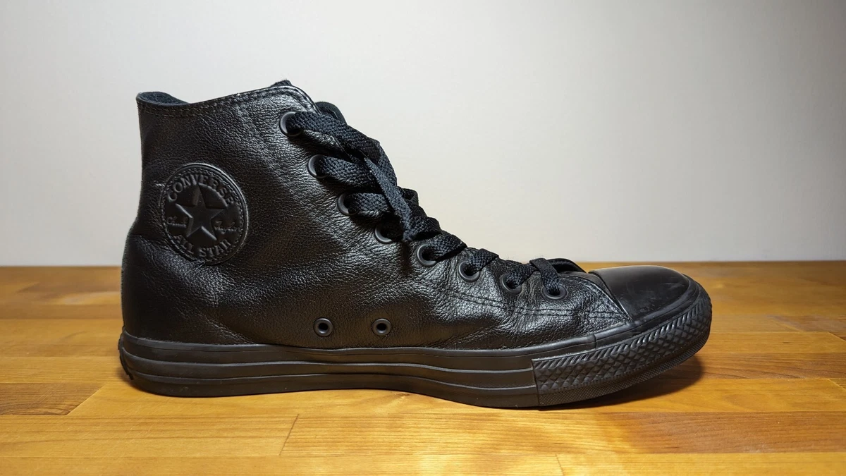 All black converse best sale high tops ebay