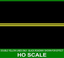 HIGHWAY STREET DOUBLE YELLOW LINES FOR 1/87 HO SCALE TRAIN GARDEN LAYOUTS