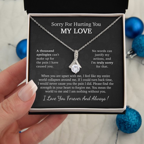 I’m Sorry Necklace Gift, Apology Gift For Her, Forgiveness Gift - Picture 3 of 9
