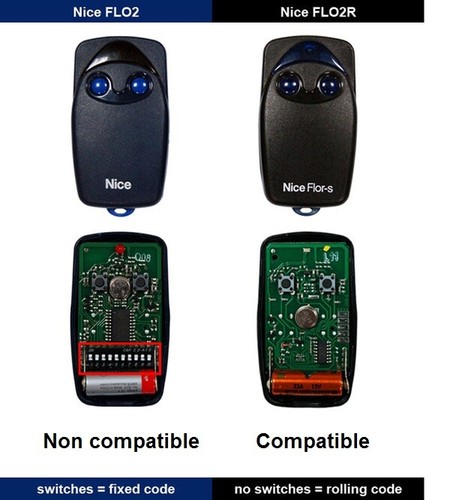 Télécommande NICE FLOR S 2 FLO2 R-S FLO2R-S 2 boutons 433,92Mhz | eBay